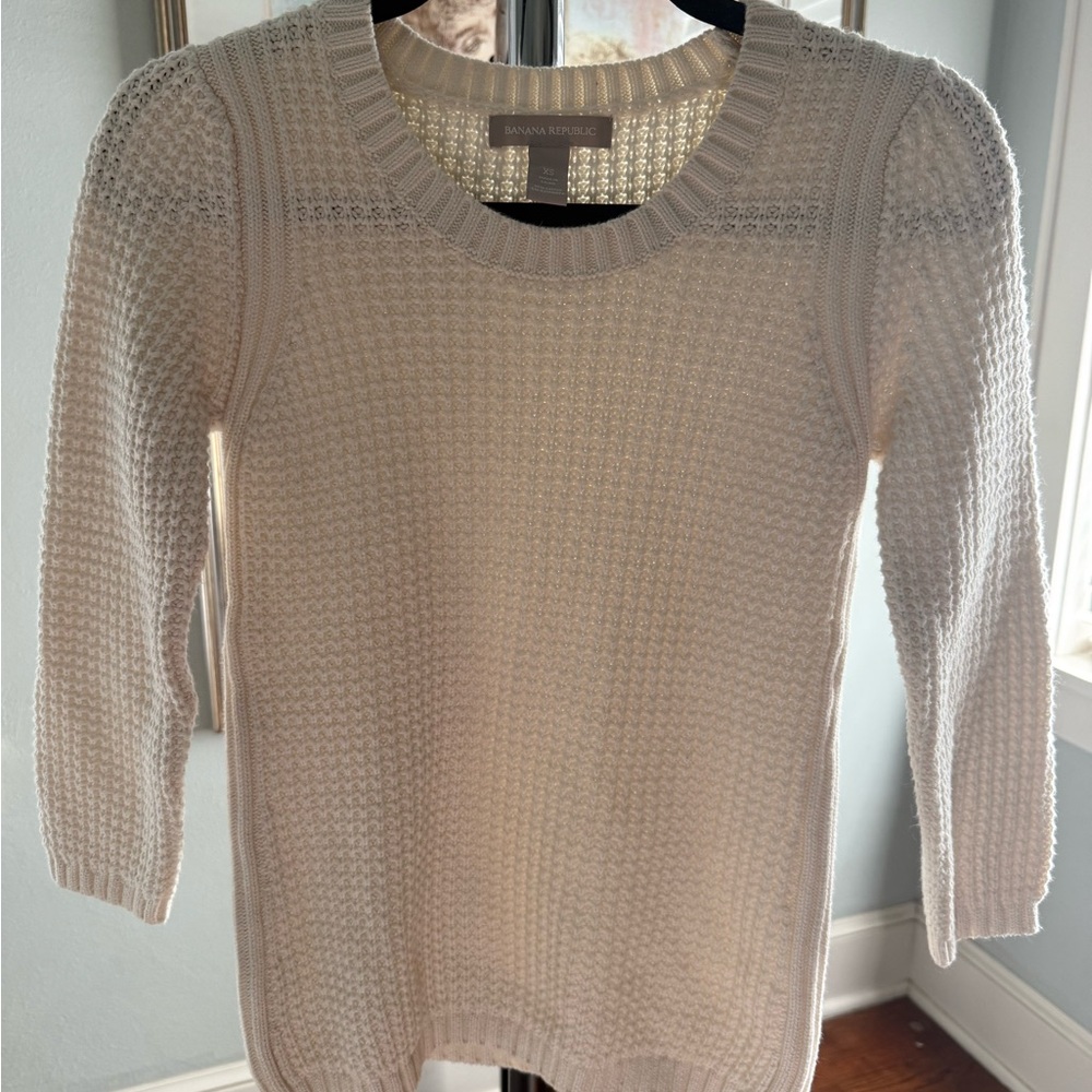 Banana Republic Women's Cream Knit Sweater